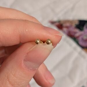Gold Ball Stud Earrings